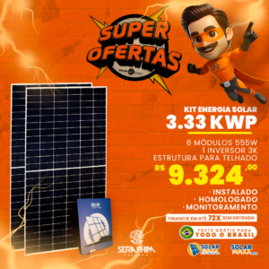 Kit Gerador Solar 410kWh/Mês