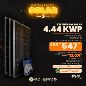 Kit Gerador Solar 548kWh/Mês