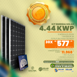 Kit Gerador Solar 548kWh/Mês