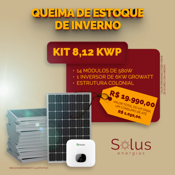 Kit Gerador Solar até 950 kwh