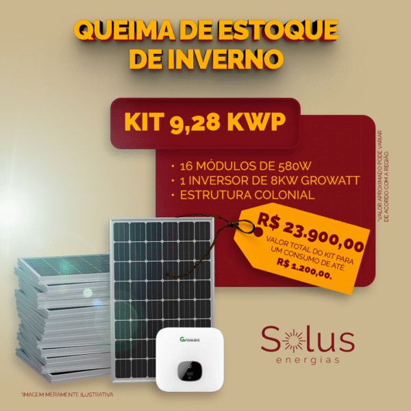 Kit Gerador Solar até 1200 kWh
