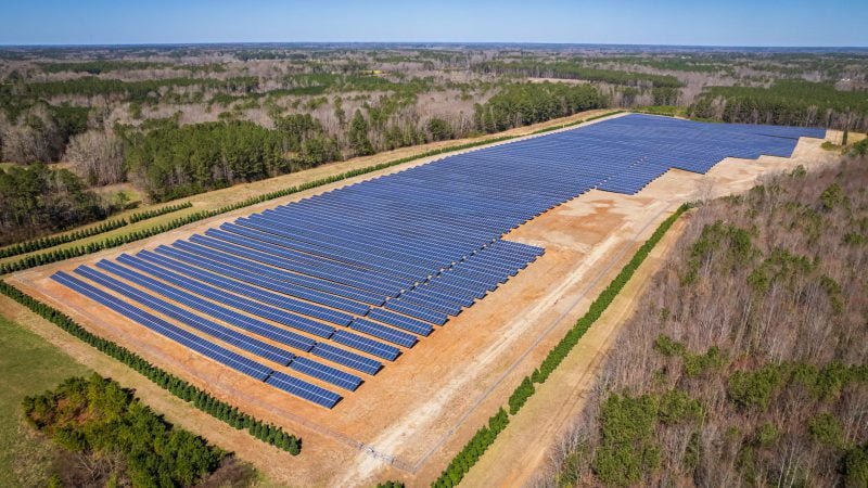 field of a solar panels
