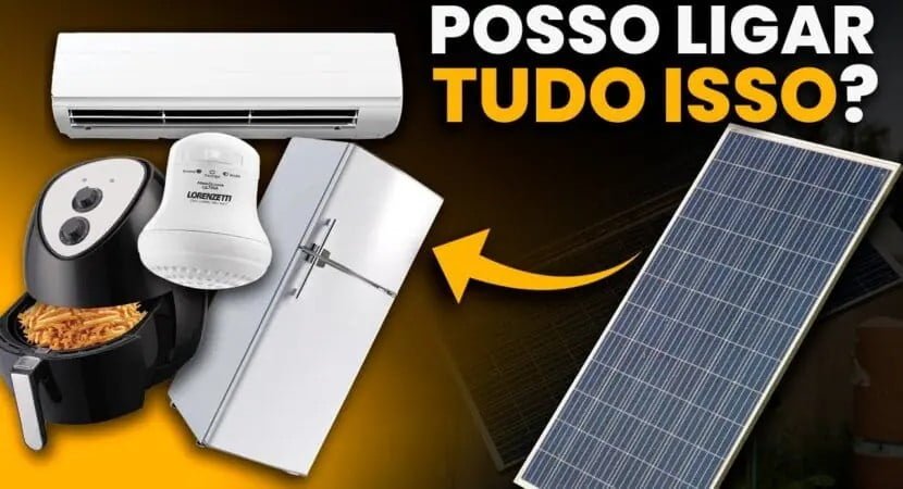 O que dá pra ligar em uma placa solar de 550W