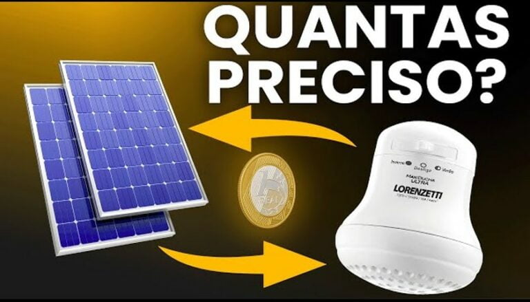 Quantas placas solares são necessárias para utilizar o chuveiro elétrico sem custos