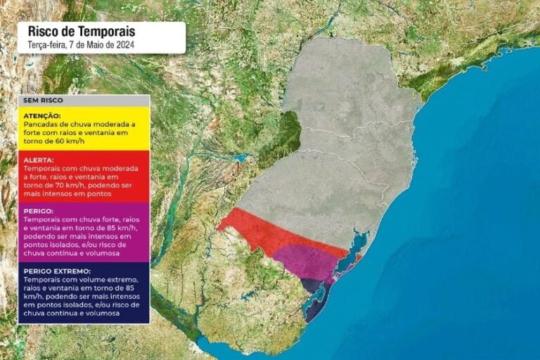 Previsão do tempo para o Rio Grande do Sul