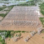 Subestação Santa Rita, no Rio Grande do Sul, precisou ser desligada depois de ter ficado alagada.