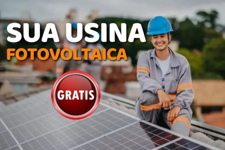 Sua usina fotovoltaica grátis e zero investimento