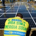 Apoio da energia solar e pela votação do projeto de lei da Geração Distribuída em frente ao Congresso
