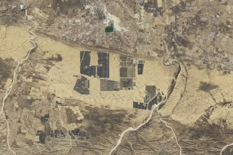 A grande muralha solar chinesa
