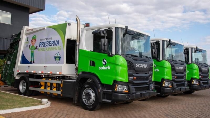 Campo Grande recebe primeiros caminhões de coleta de resíduos sólidos movidos a gás natural