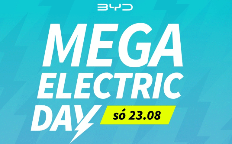 BYD promove Mega Electric Day e oferece supervalorização do usado, seguro, IPVA, documentação e revisões grátis