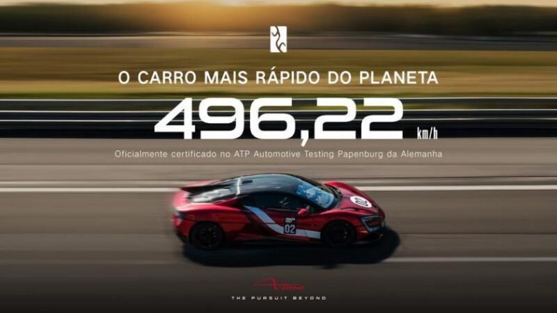 Velocidade máxima de 496,22 km/h: Yangwang U9 Xtreme é o carro de produção mais rápido do mundo