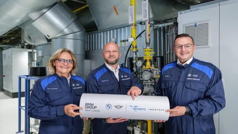 Planta do BMW Group em Leipzig abre caminho para conexão com gasoduto de hidrogênio, uma estreia mundial na produção automotiva