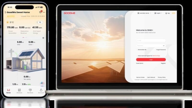 Plataforma digital GoodWe coloca o controle do consumo de energia nas mãos do consumidor