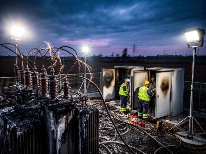 Celesc Mobiliza Força-Tarefa Após Incêndio em Subestação no Planalto Norte