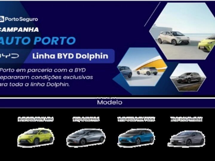 BYD e Porto Seguro lançam campanha de seguro fixo para todos os modelos da família Dolphin