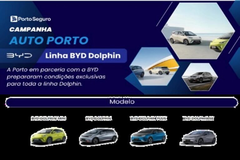 BYD e Porto Seguro lançam campanha de seguro fixo para todos os modelos da família Dolphin