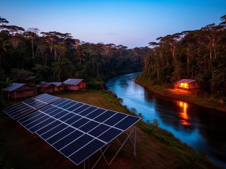 Microrrede solar com baterias leva energia ininterrupta a comunidades isoladas na Amazônia