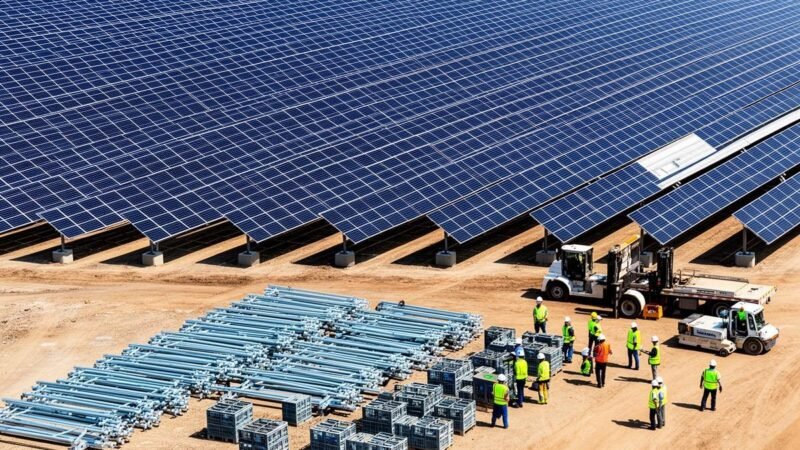 Suprimentos garantem sincronização e sucesso em obras solares