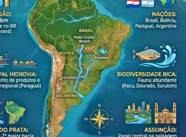Brasil, Paraguai e Bolívia buscam consenso para projeto de navegação fluvial
