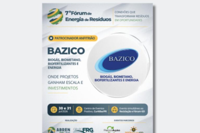 BAZICO assume patrocínio anfitrião do 7º Fórum de Energia de Resíduos em Curitiba