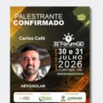 Carlos Café debaterá avanços em tecnologia e eficiência em sistemas de geração distribuída no sul.