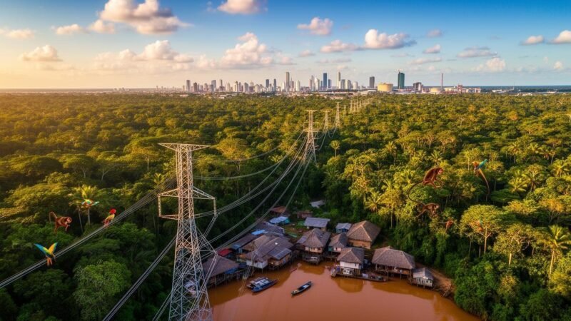 Novas linhas de transmissão levam energia limpa a 60 mil habitantes no Pará