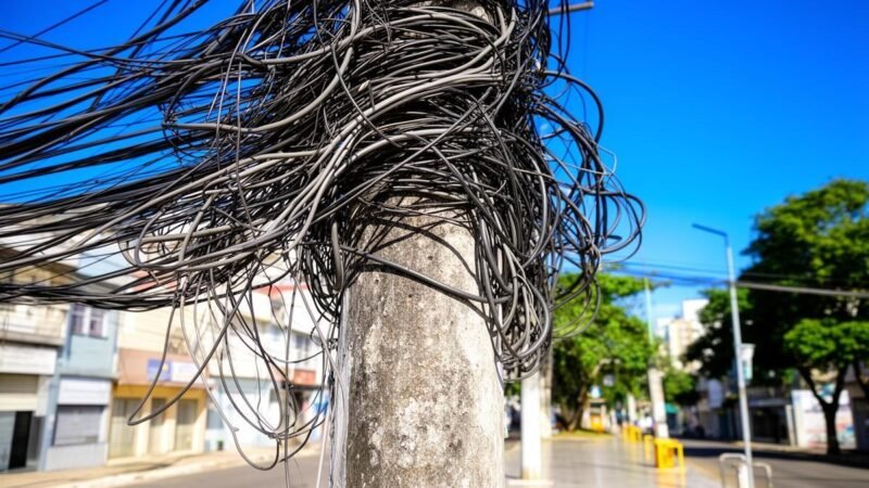 Projeto de Lei busca resolver emaranhado de problemas de cabos e postes nas ruas brasileiras