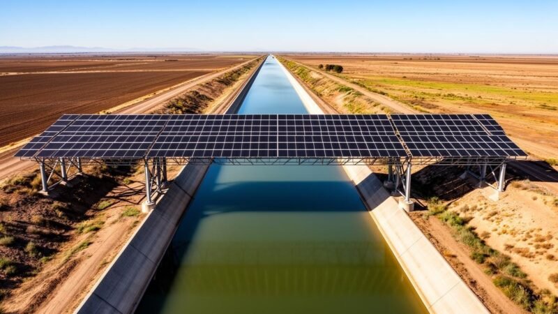 Cobertura solar em canais da Califórnia reduz perda de água em 70%