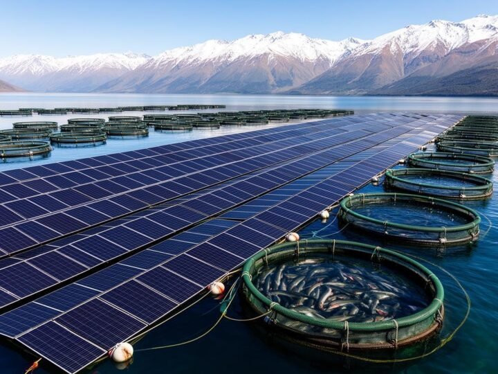 Energia solar flutuante reduz consumo de diesel em fazenda de salmão no Chile Energia solar flutuante reduz consumo de diesel em fazenda de salmão no Chile