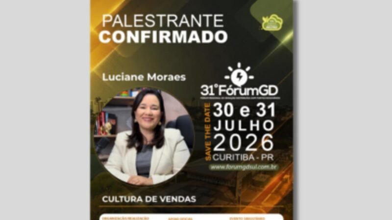Luciane Moraes aborda aceleração de vendas solares no 31º FórumGD de Curitiba