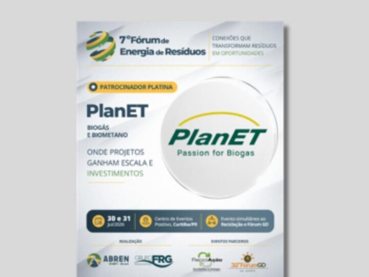 PlanET reforça compromisso com transição energética como Patrocinadora Platina do 7º Fórum de Energia de Resíduos em Curitiba