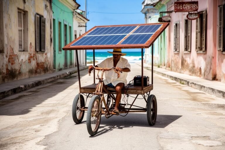 Triciclos solares viram alternativa vital contra crise de combustíveis em Cuba