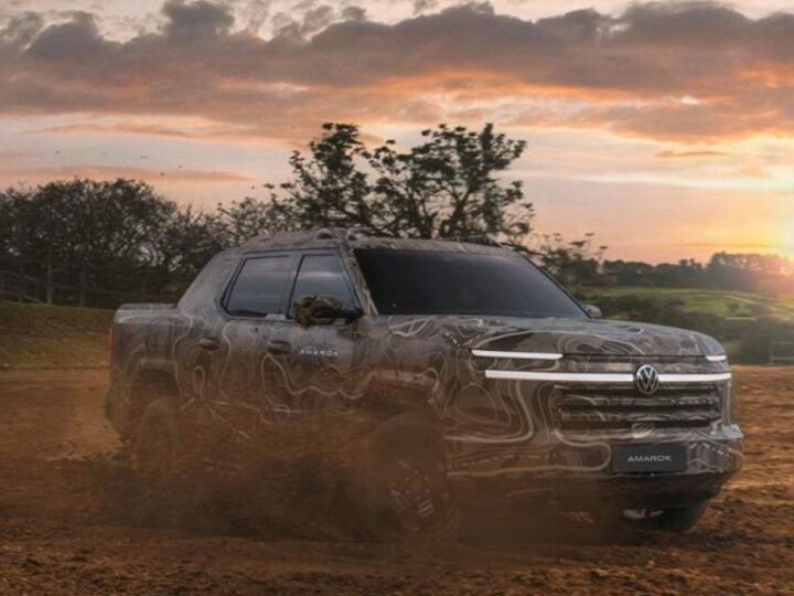 Nova Volkswagen Amarok 2027 surge camuflada em Barretos