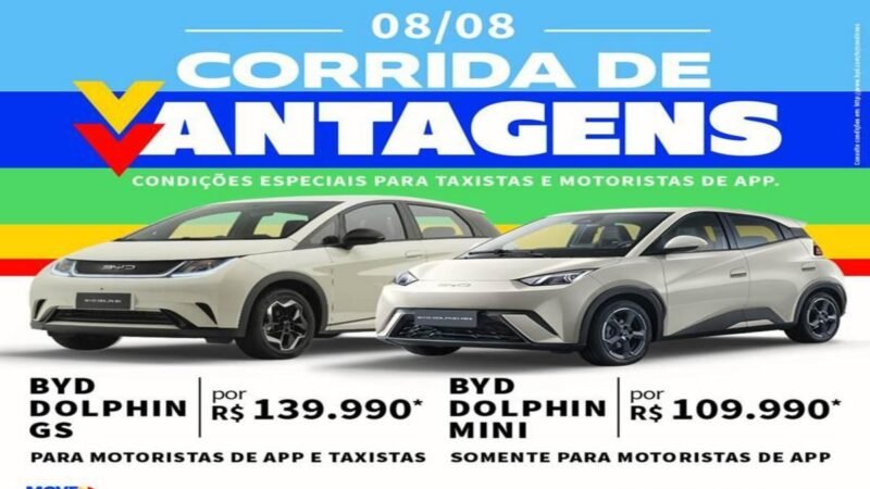 BYD realiza Move Day para ampliar acesso à mobilidade elétrica para motoristas de aplicativo e taxistas