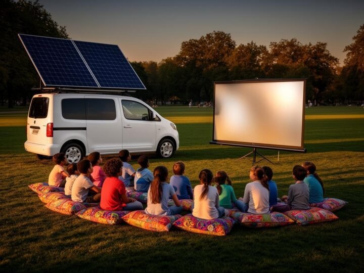 CineSolarzinho leva cinema solar gratuito às crianças em praças públicas