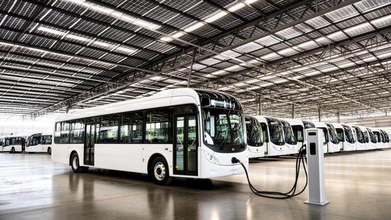Lei em São Paulo impulsiona energia solar para recarga de frota de ônibus elétricos